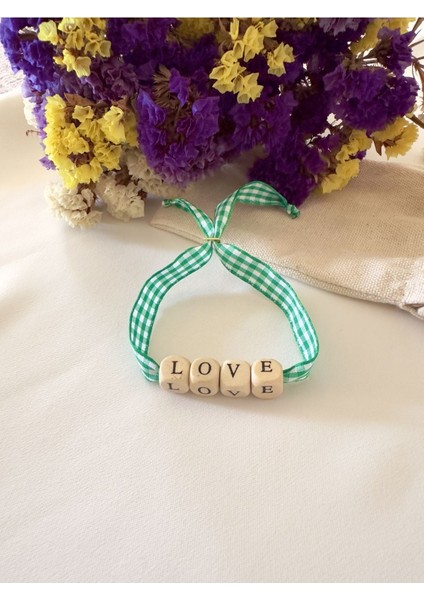 Yeşil Pötikare Ahşap Bileklik, Şık ve Doğal Takı Seçeneği