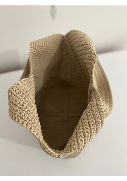 El Örgülü Krem Kol Çantası 28X35 Cm, Şık ve Kullanışlı Günlük Aksesuar fiyatları
