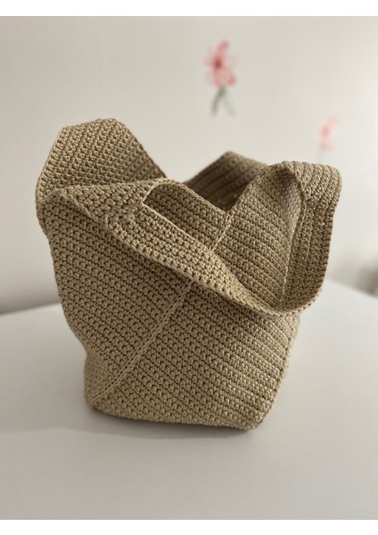 El Örgülü Krem Kol Çantası 28X35 Cm, Şık ve Kullanışlı Günlük Aksesuar fırsatları