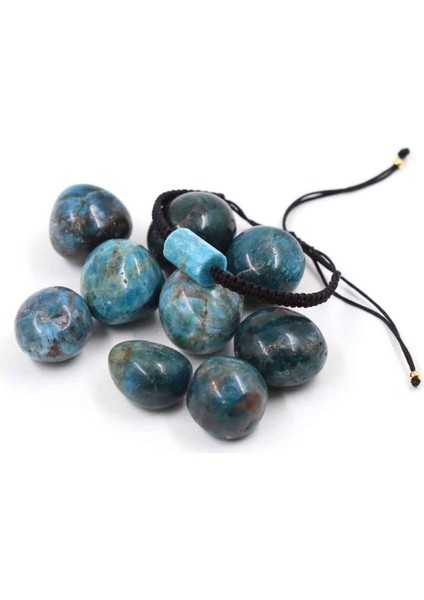 Doğal Taş Bileklik, Silindir Model, Makrome Örme, Ayarlanabilir, Mavi Renk fiyatları