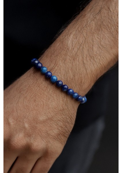 Mavi Renkli Doğal Taşlı Zarif Bileklik, El Yapımı, Unisex Tasarım fırsatları