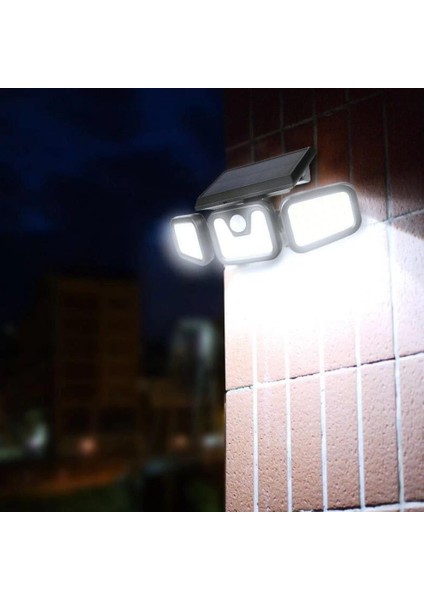 74 LED Güneş Enerjili Hareket Sensörlü 3 Taraflı Solar Bahçe Aydınlatma Lambası Sokak Lambası fiyatları