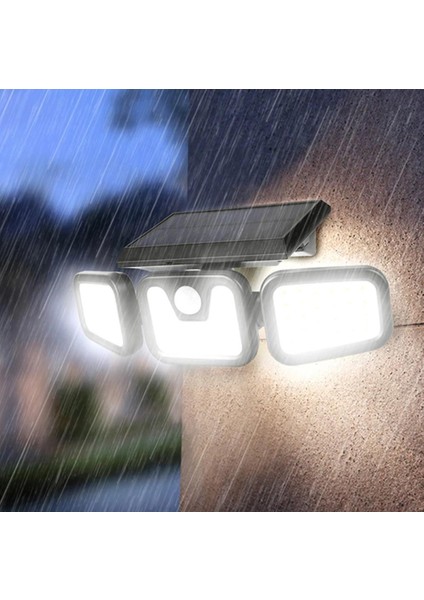 74 LED Güneş Enerjili Hareket Sensörlü 3 Taraflı Solar Bahçe Aydınlatma Lambası Sokak Lambası fırsatları
