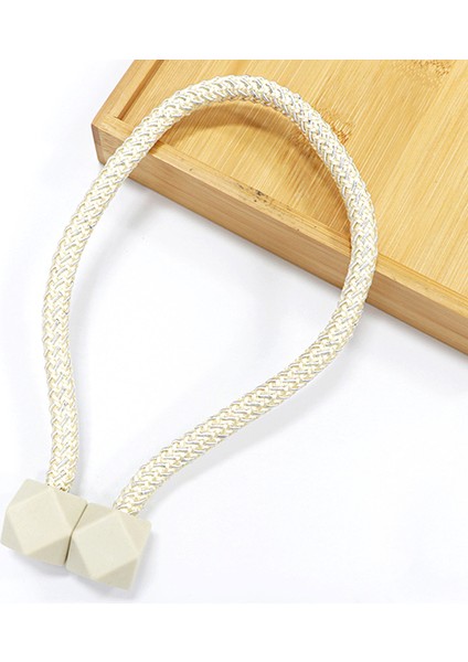 Rubik Küpü Manyetik Çift Paketli Basit Perde Tokası Kravat Ipi Aksesuarları Perde Kravat Bandı Dekorasyonu (Yurt Dışından)