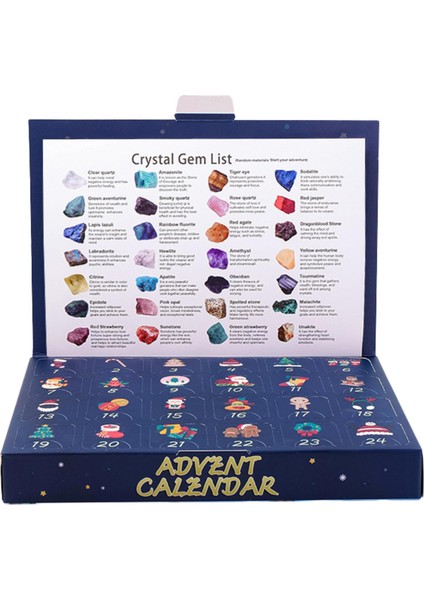 Çocuklar Için 24 Icı Doğum Günü Hediyesi Taşı ile 2024 Noel Advent Takvimi (Yurt Dışından)