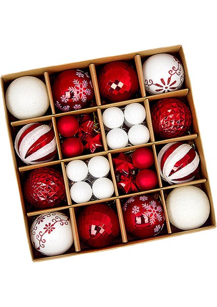 44X Noel Topları Ğı Asılı Dekorasyon Kırmızı ve (Yurt Dışından) fiyatları