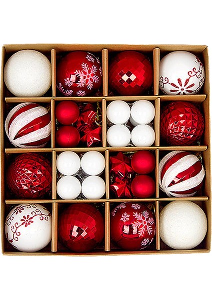 44X Noel Topları Ğı Asılı Dekorasyon Kırmızı ve (Yurt Dışından) modelleri
