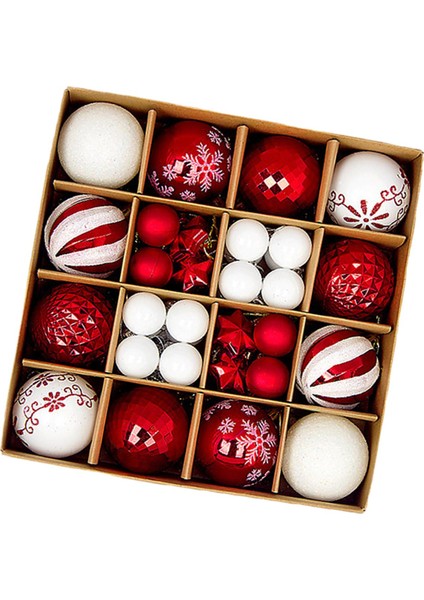 44X Noel Topları Ğı Asılı Dekorasyon Kırmızı ve (Yurt Dışından) indirimleri