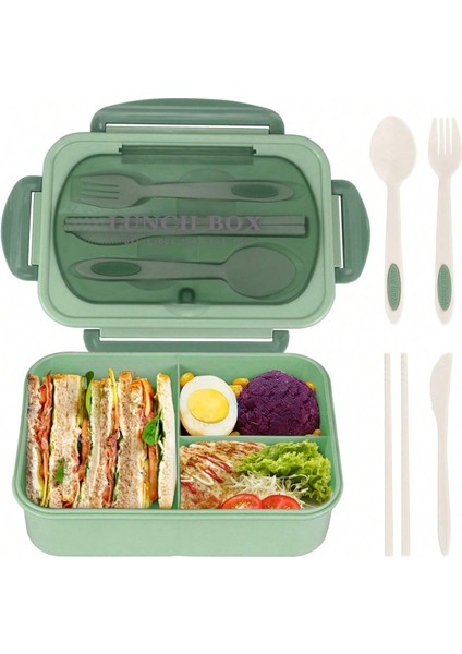 Bento Kutusu Öğle Yemeği Kutusu, Erkekler Kadınlar Için 4 Bölmeli Kaplar, Okula Dönüş Için Lunchable Gıda Kabı (Yurt Dışından)