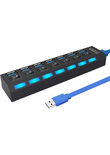 "usb Hub 3 0 5gbps Yüksek Hızlı USB Port Hub USB Ayırıcı Güç Adaptörü 4/7 USB Çoklu Port Çoklu Genişletici Anahtarı Pc Dizüstü Bilgisayar Için " (Yurt Dışından)