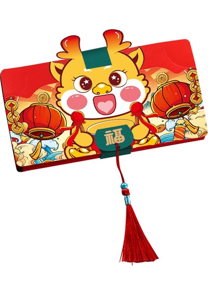 Çin Yılı Kırmızı Şği Mezuniyet Düğün Hong Bao 6 Kart Yuvaları (Yurt Dışından)