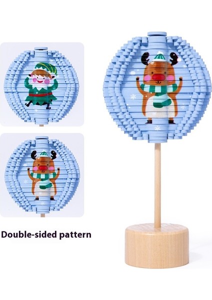 Çocuk Eğitici Ahşap Oyuncaklar Yılbaşı Ağacı Süsleri Lolipop Spiral Ağaç Dekompresyon Oyuncakları (Yurt Dışından)