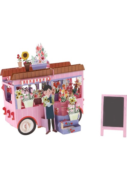 Sevgililer Günü 3D Tebrik Kartı 3D Çiçekler Yıl Için Tebrik Kartları (Yurt Dışından)