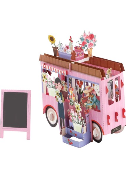 Sevgililer Günü 3D Tebrik Kartı 3D Çiçekler Yıl Için Tebrik Kartları (Yurt Dışından) modelleri