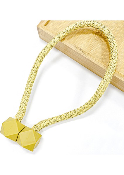 Rubik Küpü Manyetik Çift Paketli Basit Perde Tokası Kravat Ipi Aksesuarları Perde Kravat Bandı Dekorasyonu (Yurt Dışından)