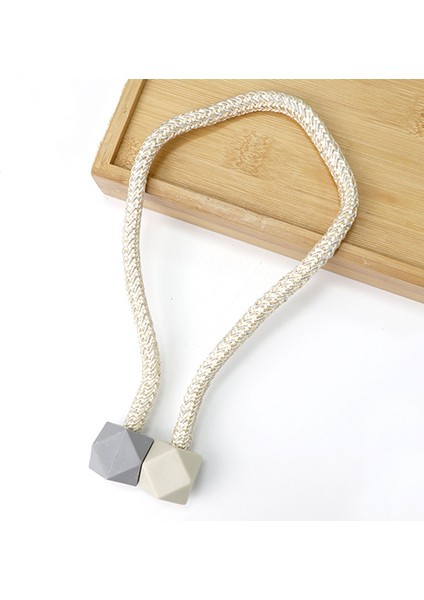 Rubik Küpü Manyetik Çift Paketli Basit Perde Tokası Kravat Ipi Aksesuarları Perde Kravat Bandı Dekorasyonu (Yurt Dışından)