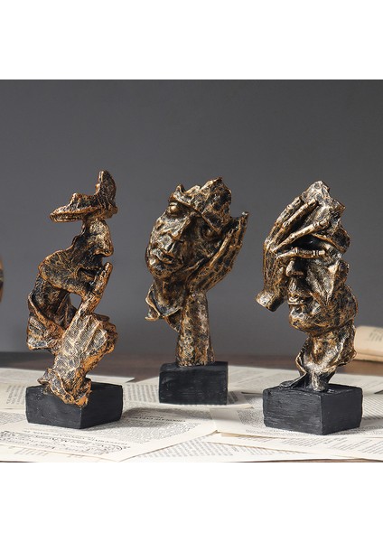 Avrupa Üç Set Reçine El Sanatları Süsleri Şarap Dolabı Pencere Ofis Yumuşak Mobilya Dekorasyonu (Yurt Dışından)