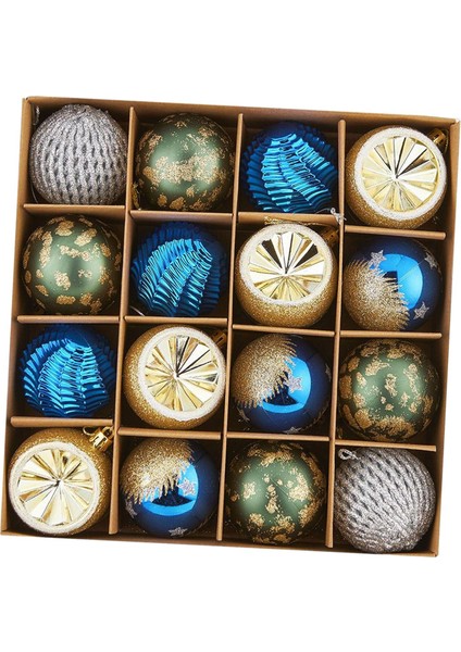 16 Noel Topları Ğı Asılı Toplar Yeşil Için (Yurt Dışından)