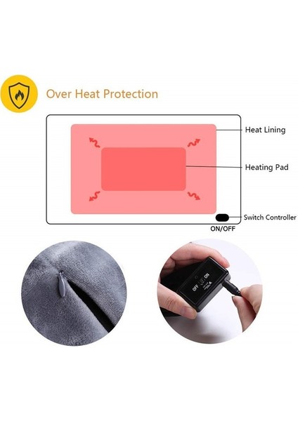 Kış USB Isıtma Şal Pedi Elektrikli Battaniye (Yurt Dışından) modelleri