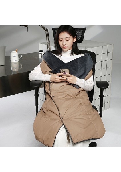 Elektrikli Battaniye Ofisi Ev Isıtma Battanii Artı Kadife Kalınlaştırıcı USB Çok Fonksiyonlu Şal Yelek (Yurt Dışından)