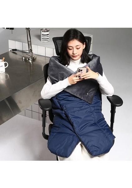 Elektrikli Battaniye Ofisi Ev Isıtma Battanii Artı Kadife Kalınlaştırıcı USB Çok Fonksiyonlu Şal Yelek (Yurt Dışından)