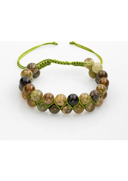 Renkli 8mm Lal Taş Çift Sıra Makrome Bileklik fırsatları