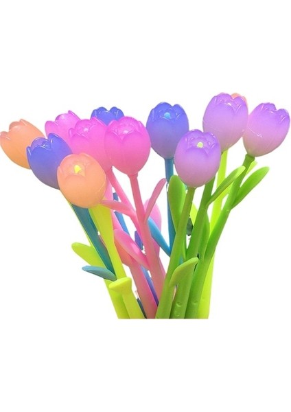 Lale Kalemi Renk Değiştiren Çiçek Jel Kalem Siyah Su Kalemi Yaratıcı Çiçek Güneş Altında Renk Değiştirecek Kırtasiye (Yurt Dışından)