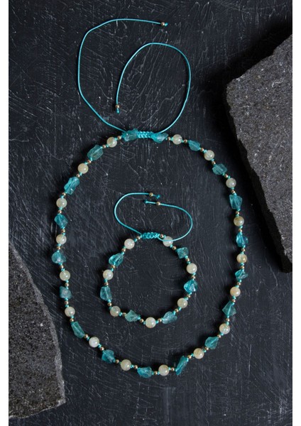 Renkli Doğal Taş Makrome Set, Sertifikalı ve Şık Tasarım indirimleri