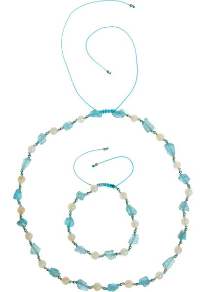 Renkli Doğal Taş Makrome Set, Sertifikalı ve Şık Tasarım