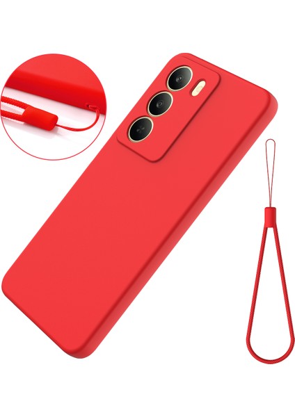 Realme C75 Sıvı Silikon Kılıf Telefon Arka Kapağı ve El Kayışı (Yurt Dışından) fiyatları