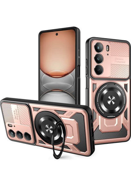 Realme C75 Manyetik Kılıf Döner Ayaklı Tpu + Pc Telefon Kılıfı (Yurt Dışından)