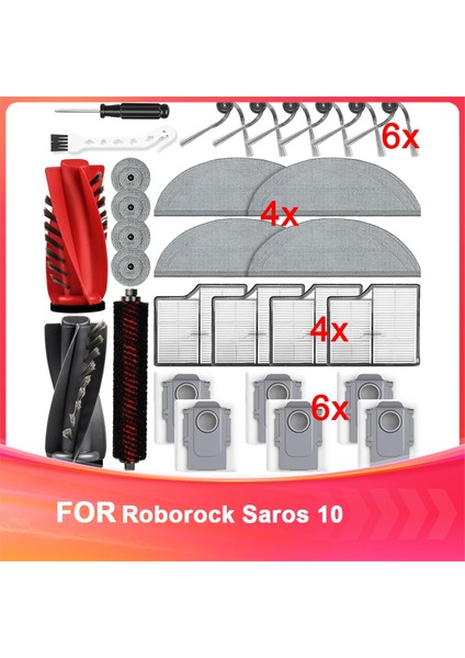 29 Paket Aksesuar Kiti Roborock Saros Için 10 Robot Vakum, Bu Yedek Parçalar Uyumludur (Yurt Dışından)