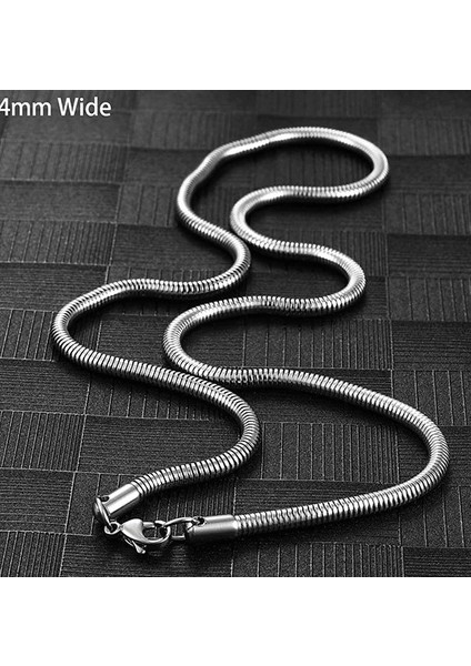 Sevgiliye Hediye Yılan Yuvarlak Tasarım Paslanmaz Çelik Zincir Erkek Kolye fiyatları