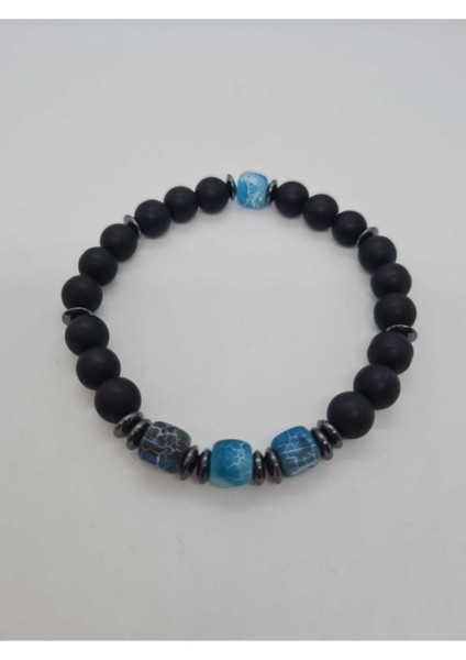 Doğal Taş Küp Seti, Akik, Hematit ve Oniks, Siyah, Şık ve Enerji Dolu Takı Hediye fiyatları