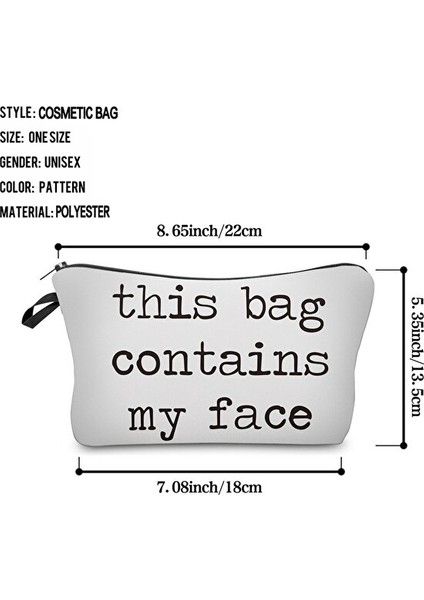 Baskılı Kadın Kozmetik Çantası (Yurt Dışından)