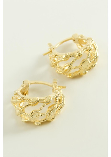 Salkım Kilitli Halka Küpe