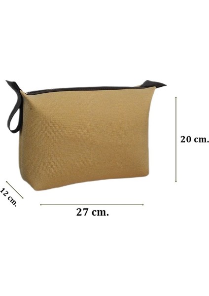 Kahverengi Hasır ve Süet Seyahat ve Kişisel Bakım Organizer Çantası fiyatları