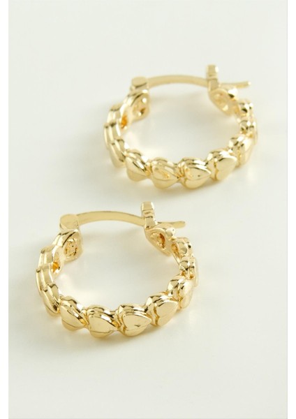 Kalp Kilitli Halka Küpe