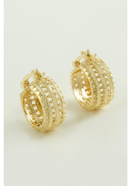 Üçgen Kilitli Halka Küpe