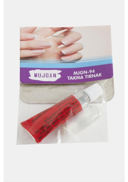 Şeffaf Renkli Kartela Takma Tırnak 24 Adet