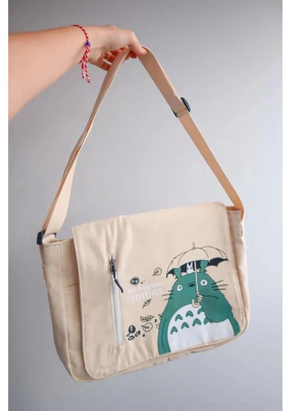 Renkli Totoro Kanvas Posta Çantası, Şık ve Kullanışlı Günlük Taşıma Ürünü fırsatları