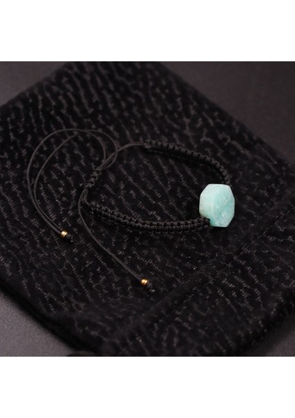 Yeşil Doğal Taş Bileklik, Altıgen Model, Makrome Örme, Ayarlanabilir Tasarım fiyatları