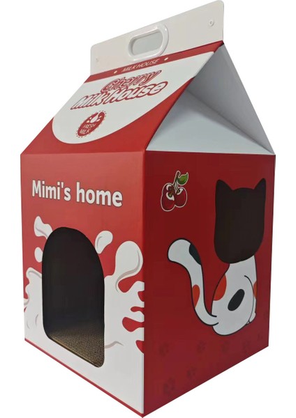 Süt Kartonu Kedi Tırmalama Tahtası Baskı Kedi Kumu Taşınabilir Renk Kutusu Çift Taraflı Pençe Taşlama ile Geniş Alan Kedi Malzemeleri Oluklu Kağıt Kedi Evi (Yurt Dışından)
