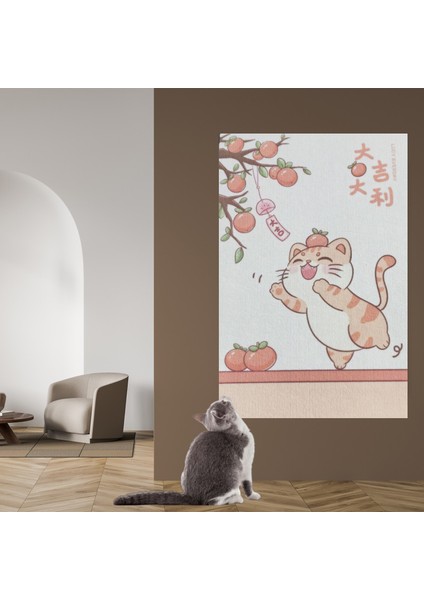 Kedi Tırmalama Tahtası Aşınmaya Dalı Çip Düşmez Dikey Duvar Çıkartmaları Kediler Duvara Yapışır Pençe Taşlama Anti-Kedi Tırmalama Kanepe Koruyucu Pedler Kedi Oyuncakları (Yurt Dışından)