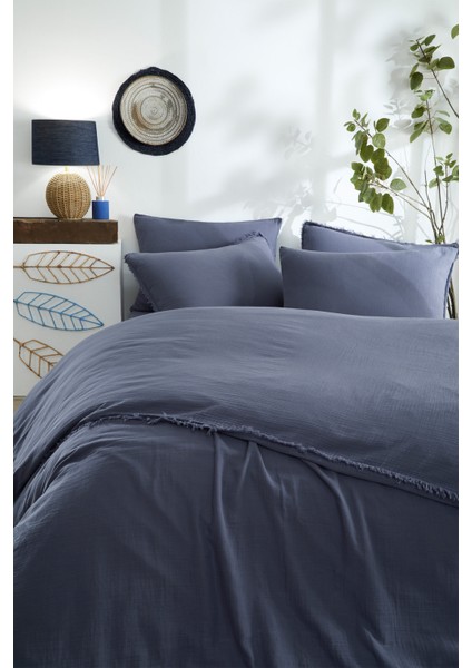 Sofia Çift Kişilik Lastikli Çarşaf Müslin Nevresim Takımı fiyatları