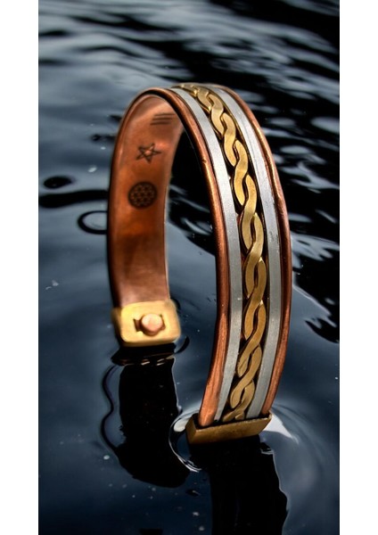 El Yapımı Saf Bakır Bileklik, Mıknatıslı, Şık ve Özgün Tasarım, Dayanıklı ve Zarif Aksesuar