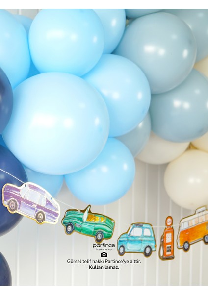 Klasik Arabalar Konseptli Doğum Günü Balon Zincir Seti Araba Tema Balon Zinciri fırsatları