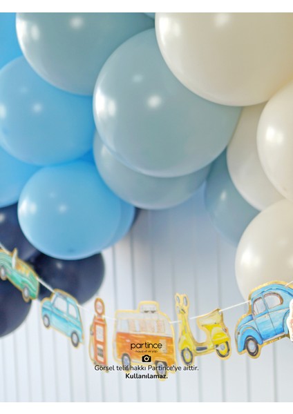 Klasik Arabalar Konseptli Doğum Günü Balon Zincir Seti Araba Tema Balon Zinciri indirimleri