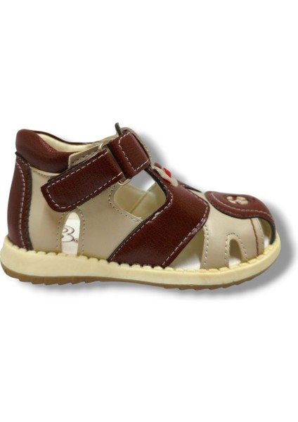3007-20 Önü Kapali Çapa Cırtli Erkek Çocuk Sandalet Kahverngi Bej 21-25 fiyatları