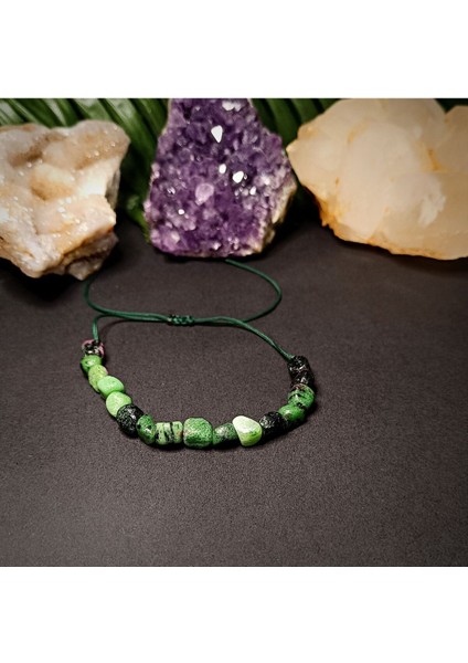 Renkli Doğal Taş Makrome Örgü Bileklik, Şık ve Özgün Tasarım. fırsatları